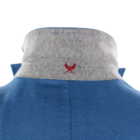 Cardinal of Canada NWT Wool / Silk Sport Coat Size 38R US In Blue Herringbone